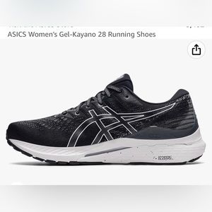 ASICS Women’s Gel-Kayano 28 Running Shoe 7 1/2M Black/White